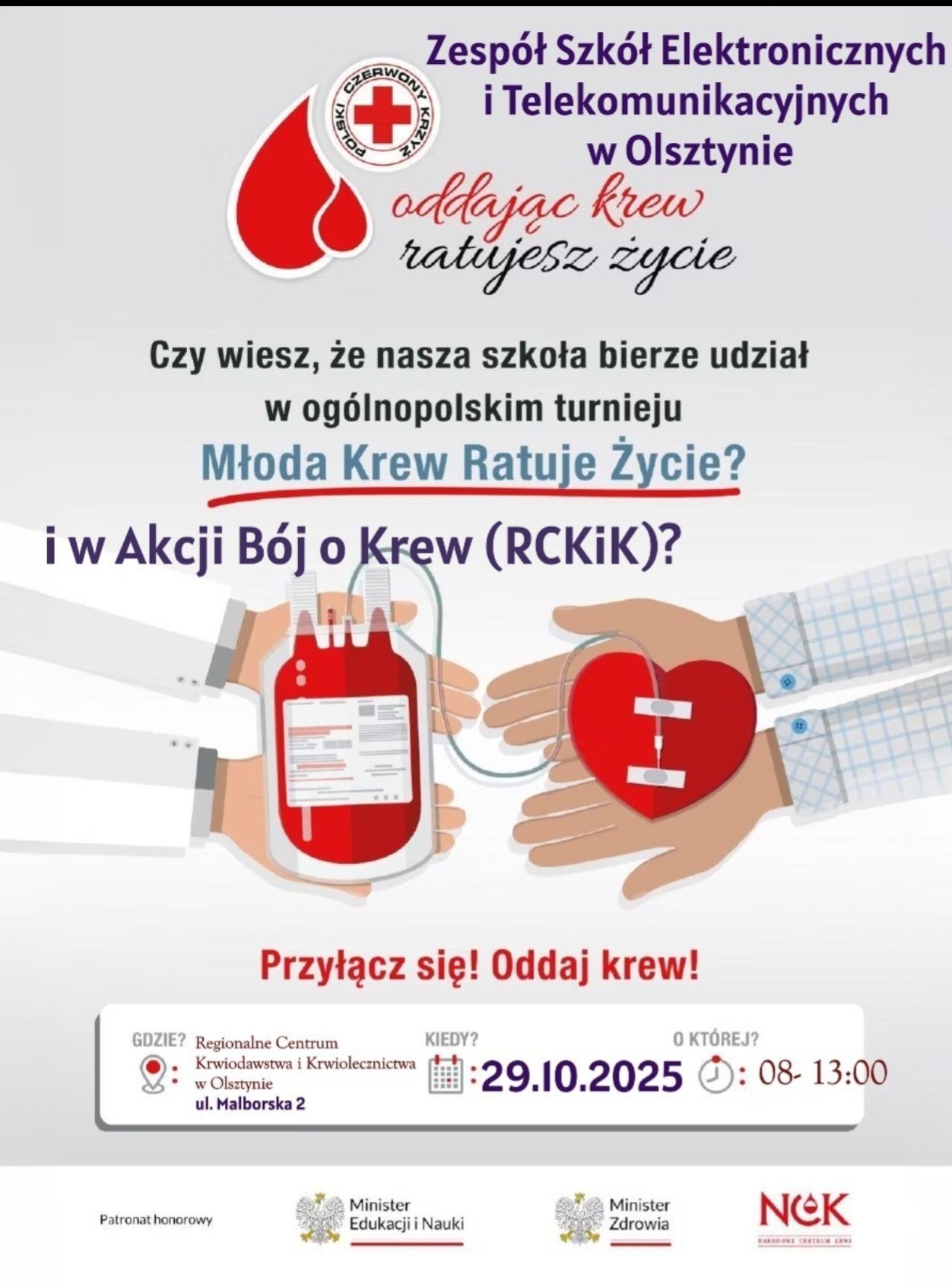 oddając krew ratujesz życie